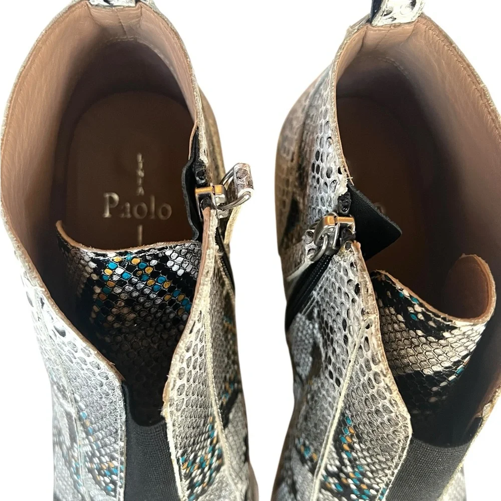 Linea Paolo Snake Skin Print Wedge Sneakers